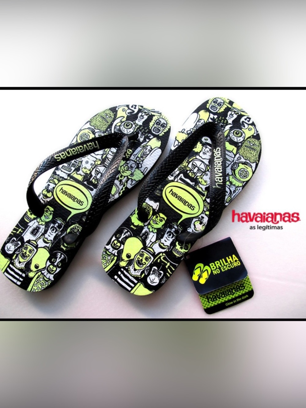Havaianas 4Nite Glow-In-The-Dark Graphic Flip Flops